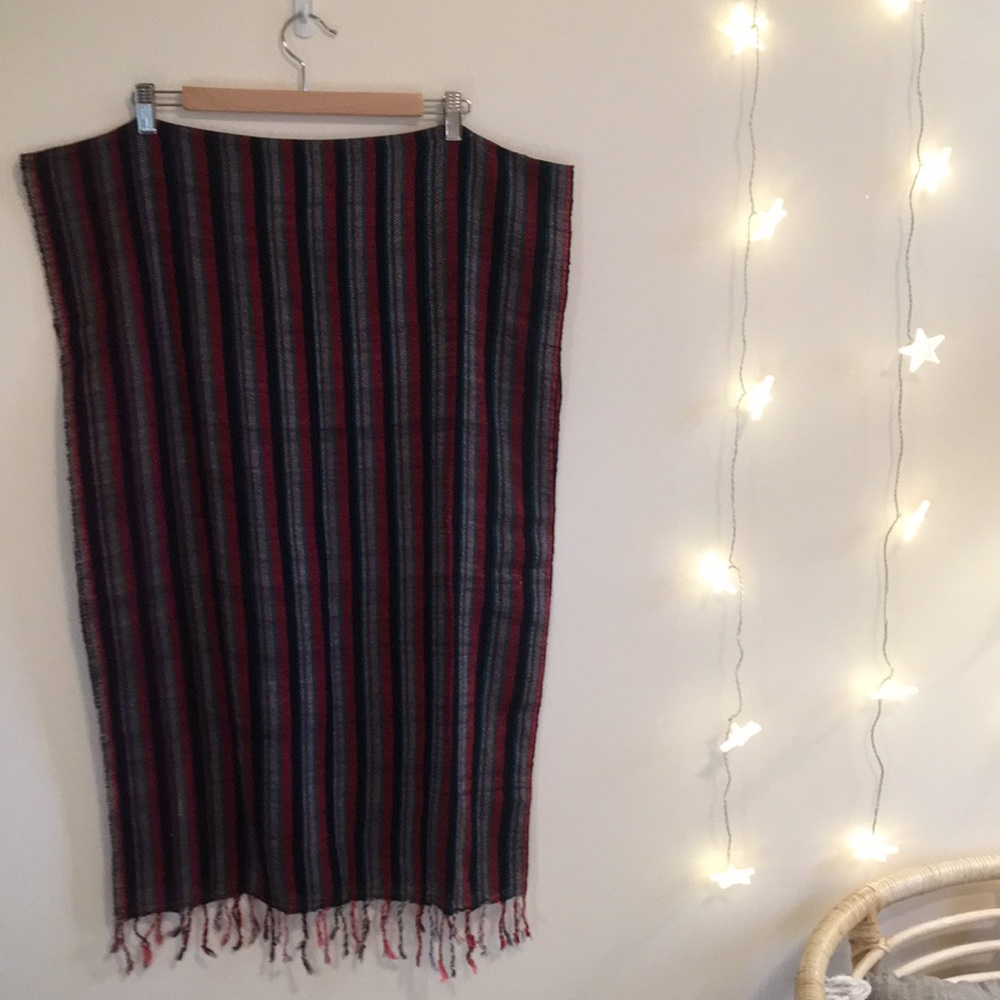 Rainbow woven scarf